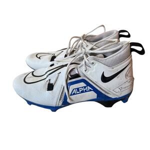 Nike Blue white Alpha Menace Pro 3 Football Cleats Mens Size 9.5